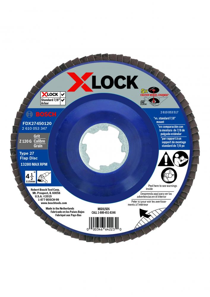 4-1/2 In. X-LOCK 120 Grit Flap Disc
