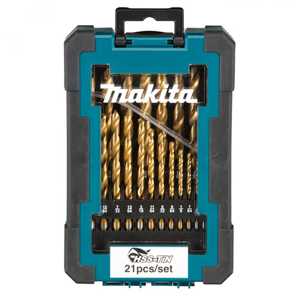 HSS-TiN (Titanium-Nitride) (Economy) Twist Drill Bit 21 Pc Index Set