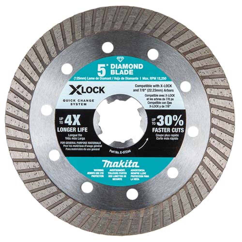 X-LOCK 5&#34; Turbo Rim Diamond Blade for Masonry Cutting (E-07244)