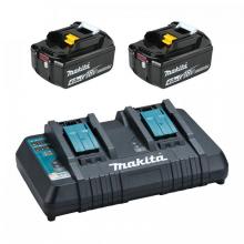 Makita Y-00315 - 18V 2 x 4.0Ah Li-Ion Battery & Dual-Port Rapid Charger Kit