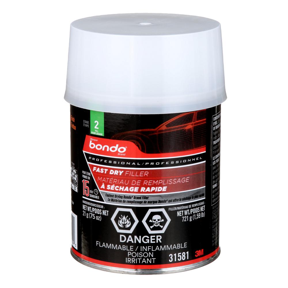 Bondo® Professional Fast Dry Body Filler 31581C, 721g, 12/Case