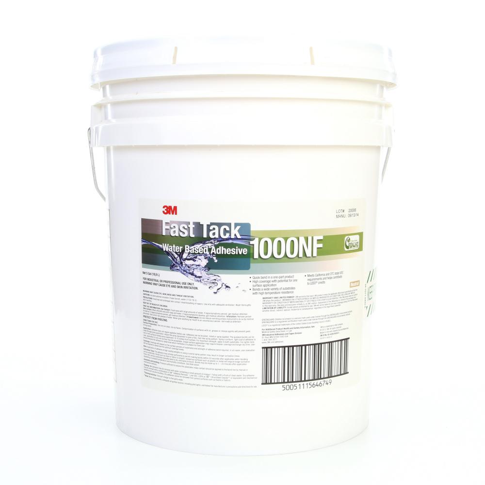 3M™ Fast Tack Water Based Adhesive 1000NF, Neutral, 5 Gallon Pail, 1 per case