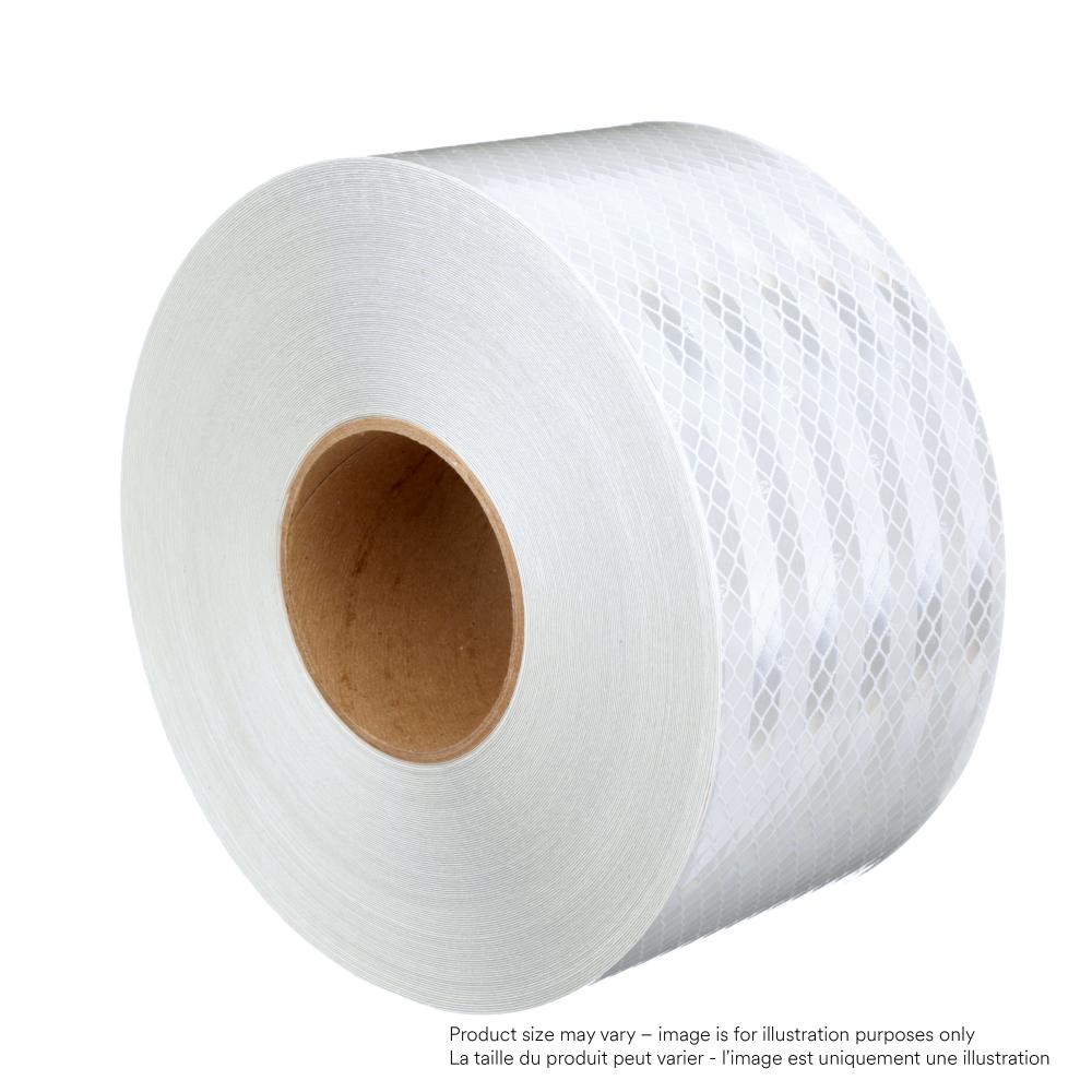 3M™ High Intensity Flexible Prismatic Reflective Barrel Sheeting, 3310M, white, 2 in x 50 yd