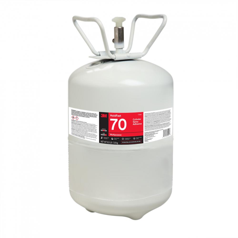 3M™ HoldFast Cylinder Spray Adhesive 70, Clear, Mini Cylinder (Net Wt 8.5 lb), 1/Case