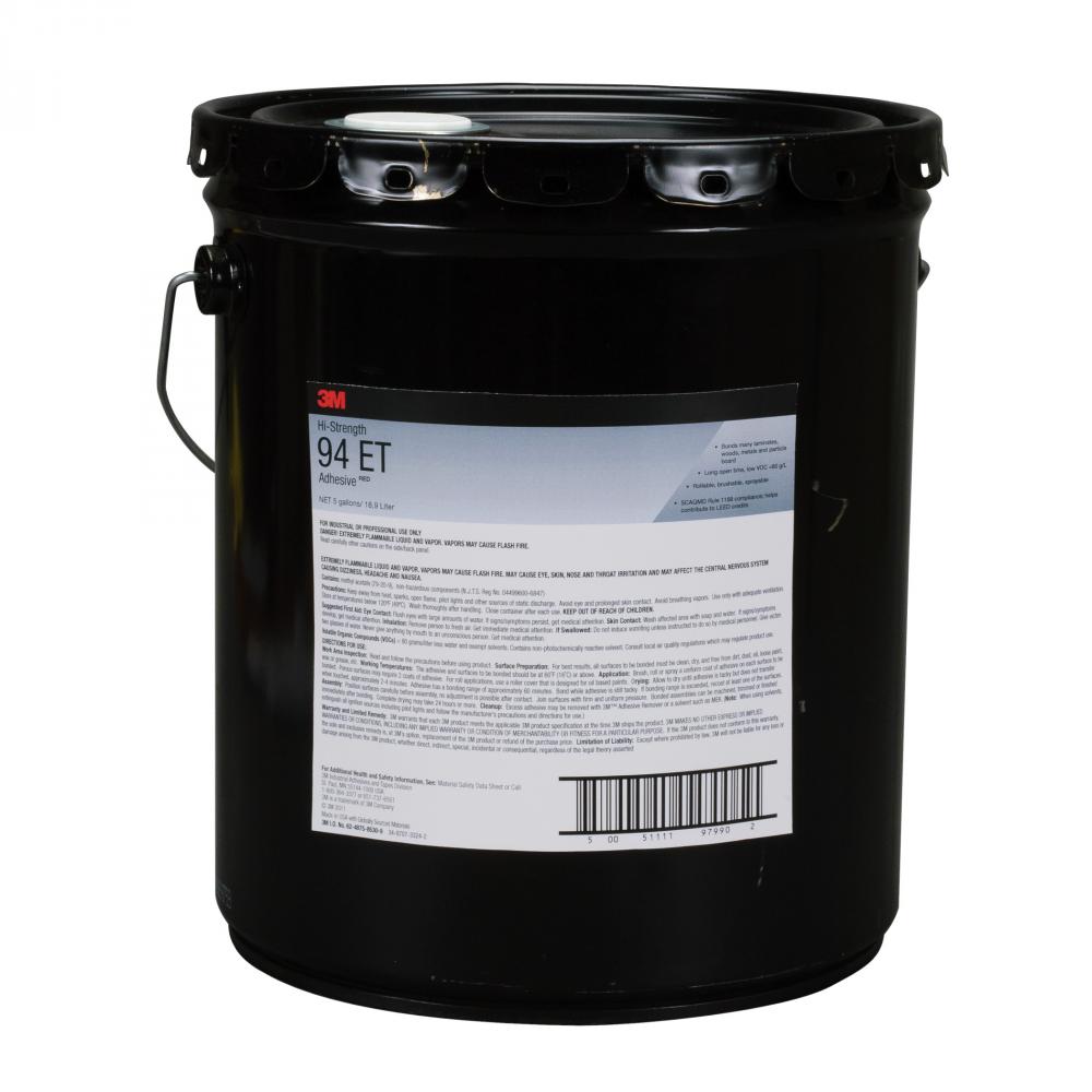 3M™ Scotch-Weld™ Hi-Strength Postforming Cylinder Spray Adhesive, 94 ET, red, 5 gal (18.9 L)