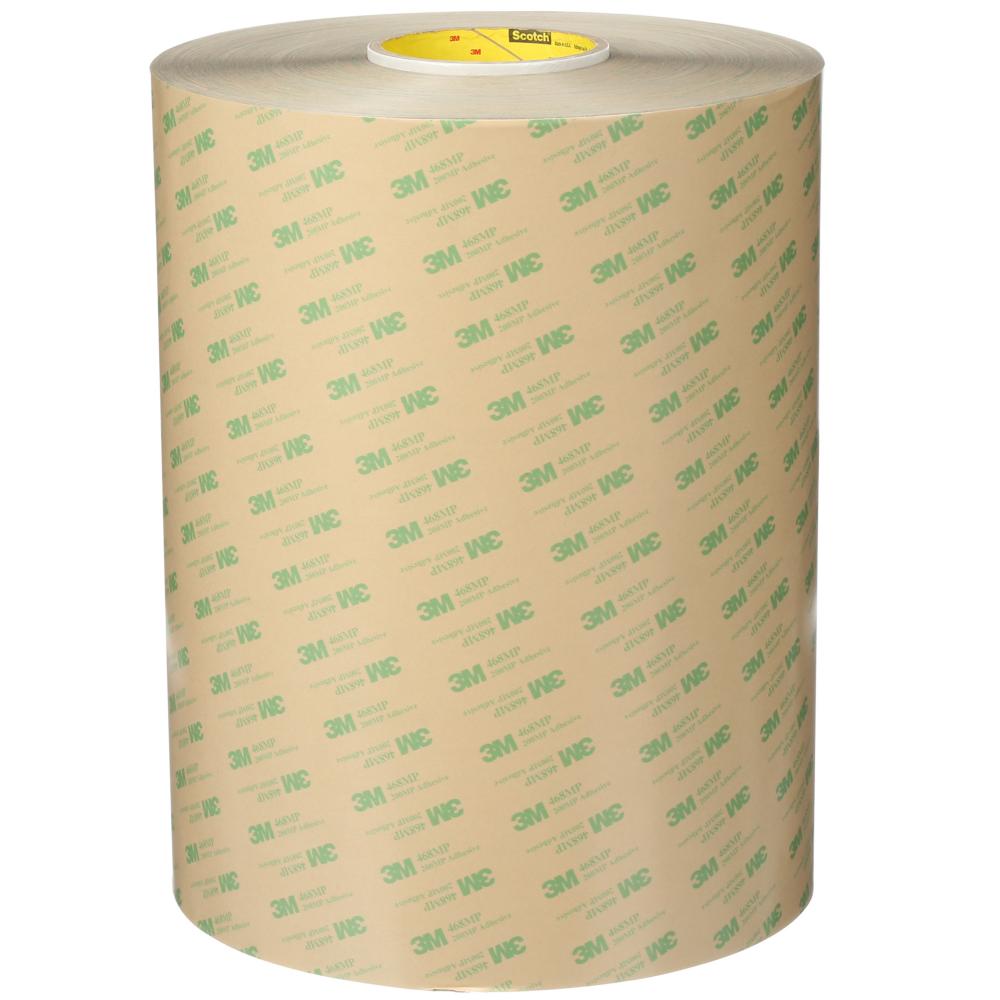 3M™ Adhesive Transfer Tape, 468MP, clear, 5 mil (.12 mm), 18 in x 180 yd (457.20 x 164.59 m)