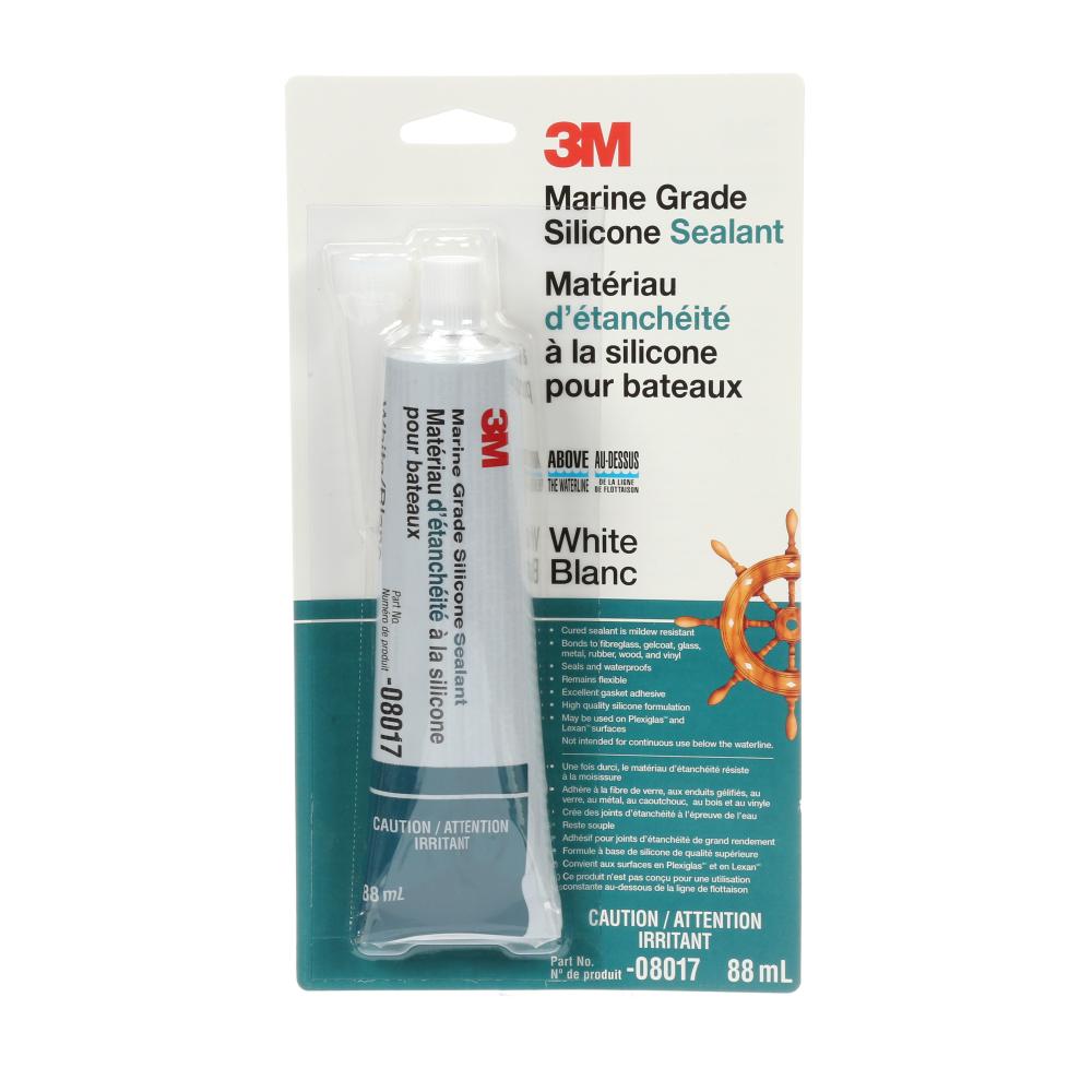 3M™ Marine Grade Silicone Sealant, PN08017, white, 3 fl oz (88.72 mL)