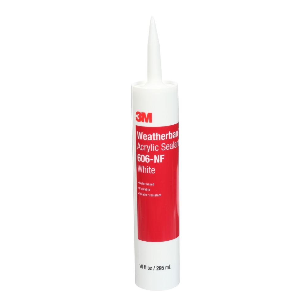 3M™ Weatherban™ Acrylic Sealant, 606NF, white, 0.1 gal (378.54 mL), cartridge
