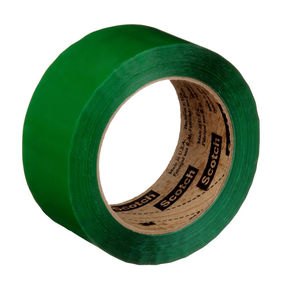 Scotch® Box Sealing Tape 371, Green, 48 mm x 100 m, 36/Case, Bulk