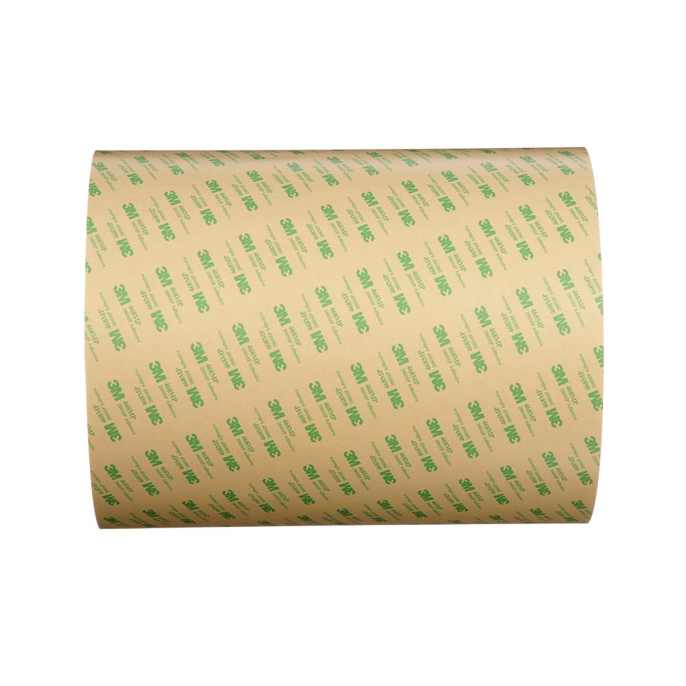3M™ Adhesive Transfer Tape, 468MP, clear, 5 mil (.12 mm), 12 in x 180 yd (304.80 mm x 164.59 m)