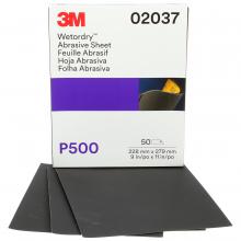 3M 7000045547 - 3M™ Wetordry™ Abrasive Sheets, 213Q, 02037, P500, 9 in x 11 in (22.86 cm x 27.94)