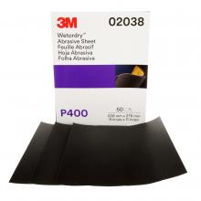 3M 7000028326 - 3M™ Wetordry™ Abrasive Sheet, 213Q, 02038, P400, 9 in x 11 in (22.86 cm x 27.94)