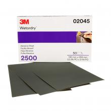 3M 7000028117 - 3M ™ Wetordry™ Paper Half Sheet, 401Q, 02045, 2500A, 5 1/2 in x 9 in (13.97 cm x 22.86 cm)