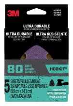 3M 7100200066 - 3M™ Ultra Durable Detail Sanding Sheets, 80 grit, Mouse5pk80, 5/Pack