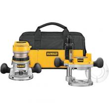DeWalt DW618PKB - 2-1/4 HP (max. motor HP) EVS Fixed Base / Plunge Router Combo Kit w / Soft Start