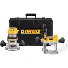 DeWalt DW618PK - 2-1/4 HP (maximum motor HP) EVS Fixed Base / Plunge Router Combo Kit w/ Soft Start