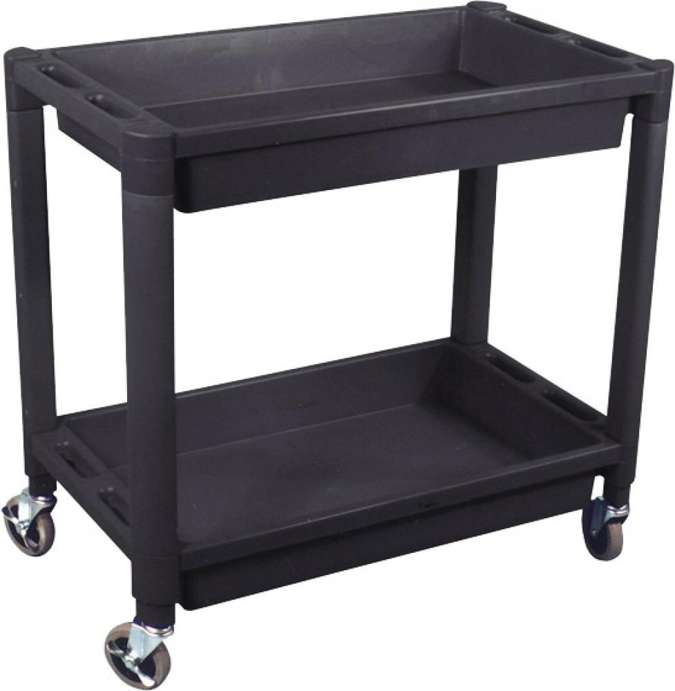 2-TRAY HEAVY DUTY PLASTIC UTILITY CART