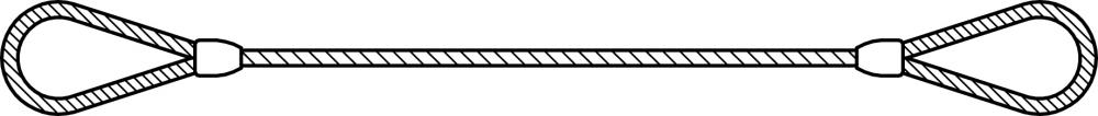 WIRE ROPE SLING 7/8&#39;&#39; X 10&#39; EYE & EYE