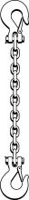 Ben-Mor SSS80932020-00 - G80 CHAIN SINGLE SLING 9/32" X 20' SLIP/SLIP