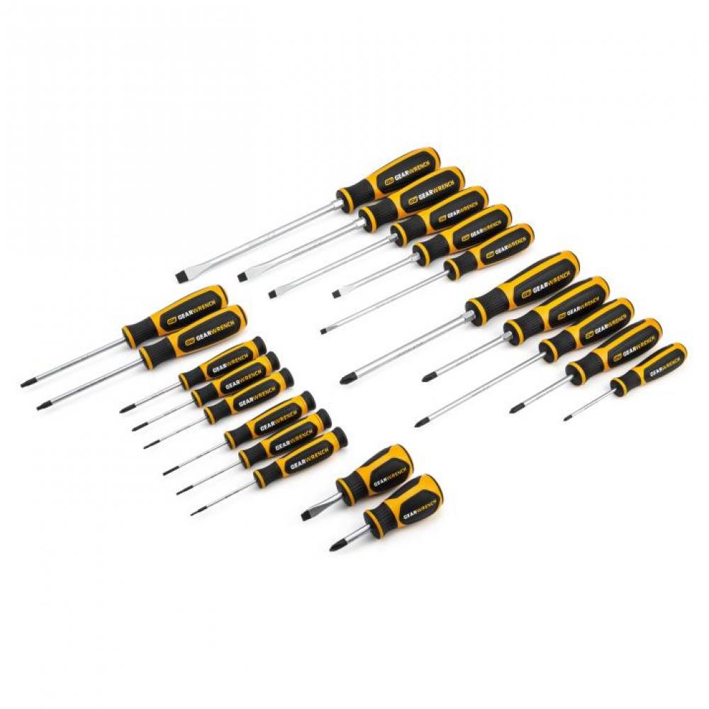 20 Pc. Dual Material Combination Screwdriver Set
