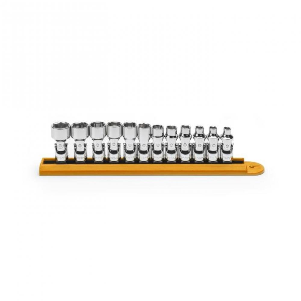 12 Pc. 1/4&#34; Drive 6 Point Metric Flex Socket Set