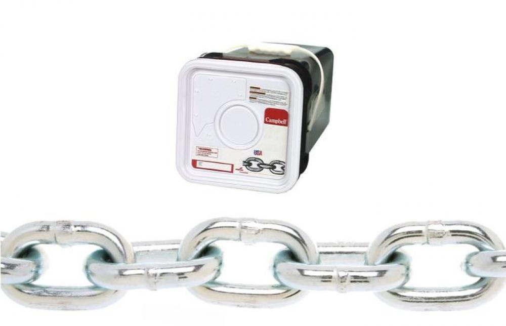 PROOFCOIL CHAIN,1/4,Z/P,100&#39;/SQ PL