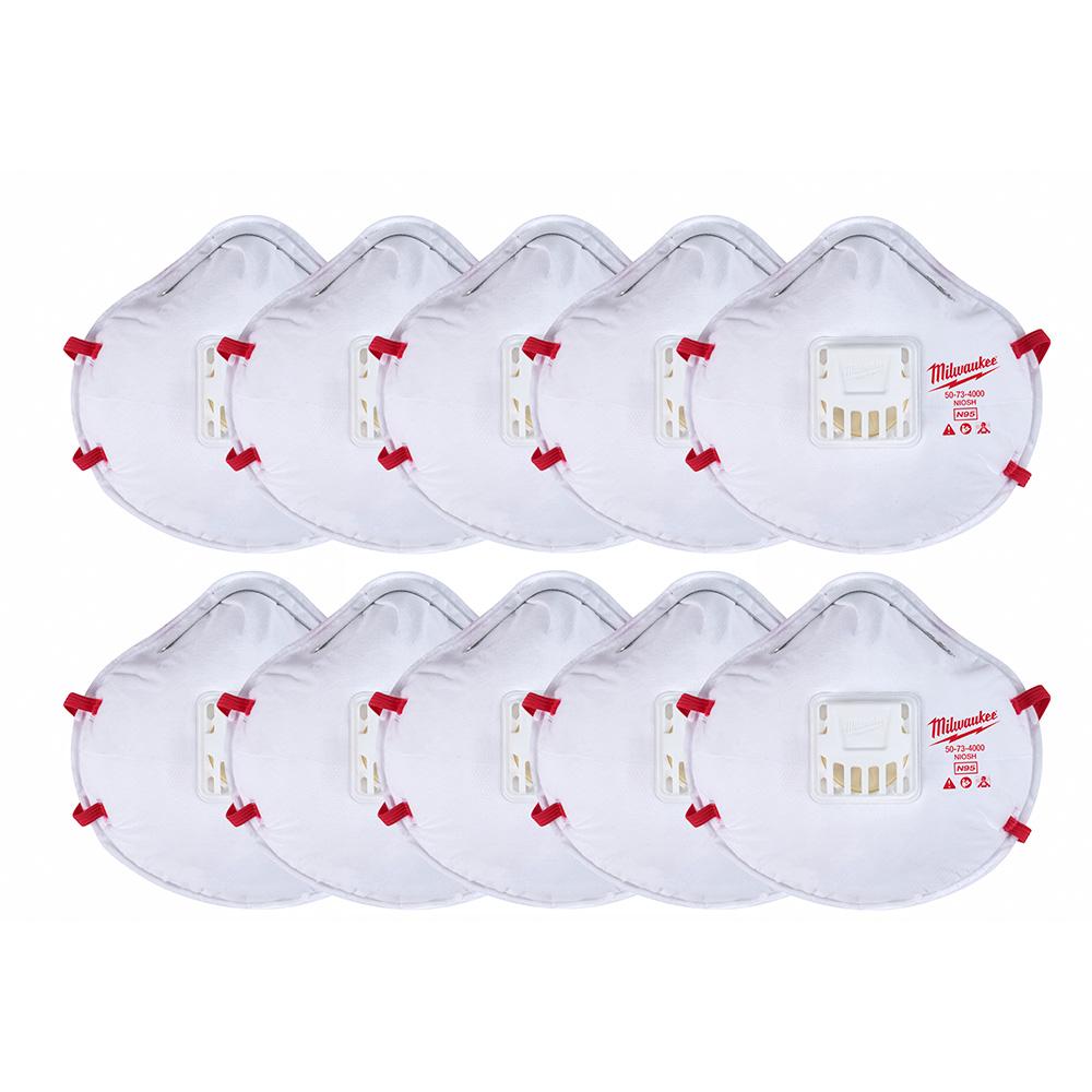 10PK N95 Valved Respirator
