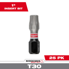 Milwaukee 48-32-4137 - SHOCKWAVE Impact Duty 1" T30 INSERT BITS 25Pk