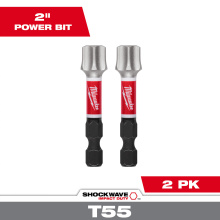 Milwaukee 48-32-6004 - SHOCKWAVE Impact Duty 2" T55 Impact Bits 2PK