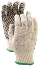 Watson Gloves 417-X - PVC STRING KNIT POLLY/COTTON PVC DOTTED PALM FABRIC - X