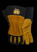 Watson Gloves 533CR-XXL - BLACK VELVET A5 SPLIT ELK BACK ELK FULL REVERSE PALM WELDING - XXL