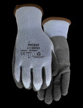 Watson Gloves 9337-X - STEALTH HYBRID WASTENOT CRINKLE LATEX W RECLAIM LINED COATED - X