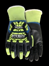 Watson Gloves 9398TPR-XXL - STEALTH TRIPLE THREAT A5 WASTENOT FULL DIPPED NITRILE LINED TPR COATED - XXL