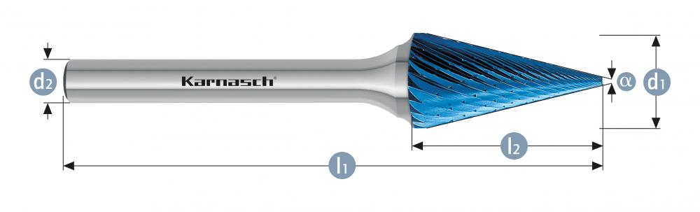 Tungsten carbide burr - BLUE-TEC