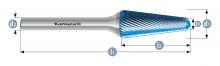 Karnasch 115083.065 - Tungsten carbide burr - BLUE-TEC