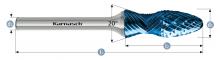 Karnasch 116023.100 - Tungsten carbide burr - BLUE-TEC
