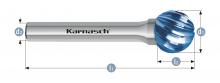 Karnasch 116034.007 - Tungsten carbide burr - BLUE-TEC