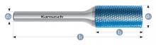 Karnasch 116080.080 - Tungsten carbide burr BLUE-TEC