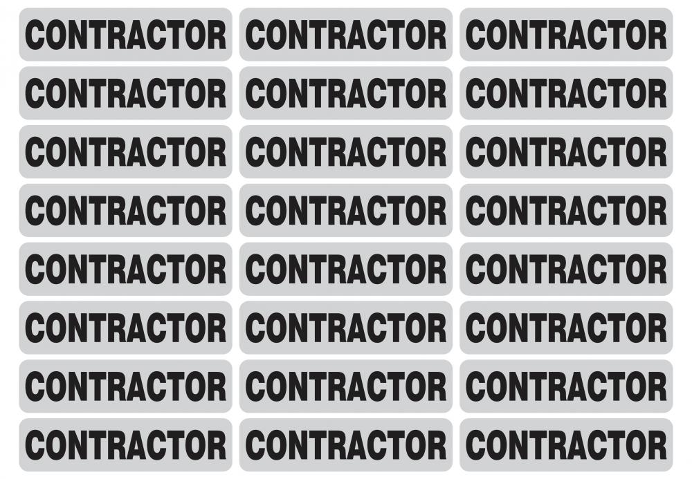 &#34;CONTRACTOR&#34; Reflective strip
