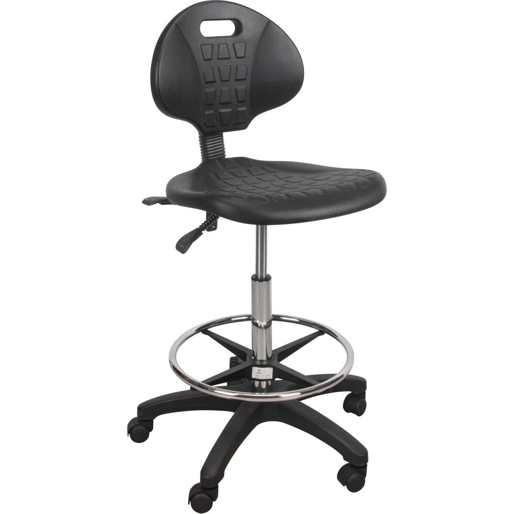 ERGO STOOL,BLK,STEM CASTERS, 23&#34;-33&#34;,250 LBS CAP