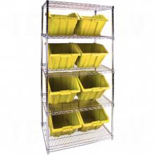 Kleton RL824 - Heavy-Duty Wire Shelving Units with Storage Bins