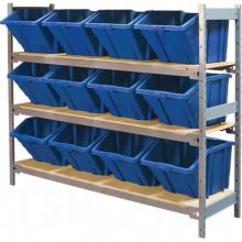 Kleton RL985 - Wide Span Shelving with Jumbo Plastic Bins