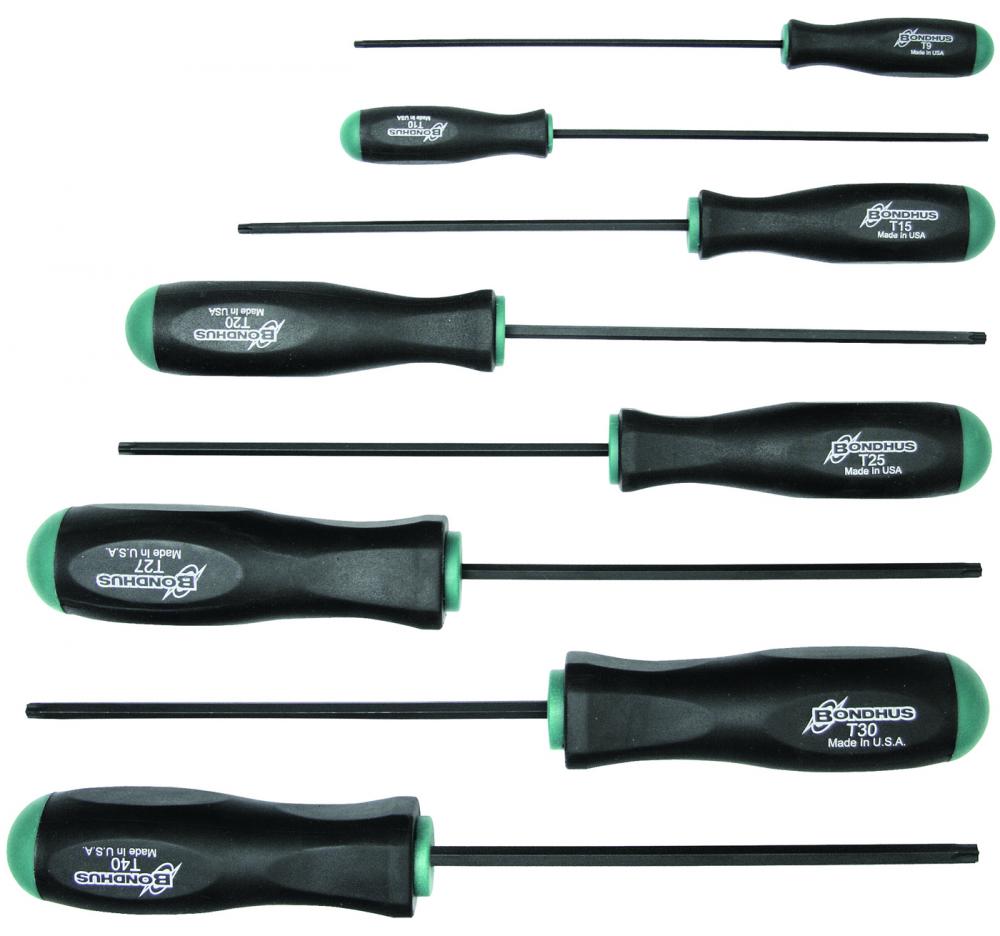 BONDHUS 8PC TORX® SCREWDRIVER SET (T9 - T40)