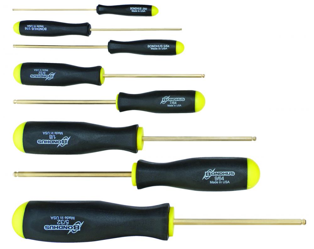 BONDHUS 8PC (.050-5/32) GOLDGUARD DRIVER SET