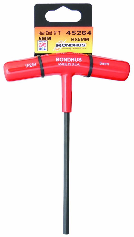 BONDHUS 7/64 X 6&#34; HEX T-HANDLE W / TAB