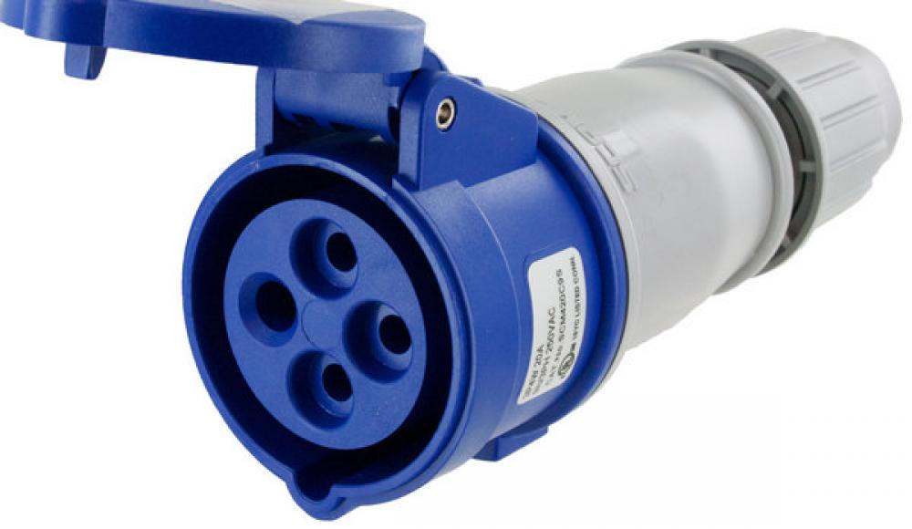 IP44 CONNECTOR 20A  3phase delta 250VAC  3P 4W  SPLASHPROOF