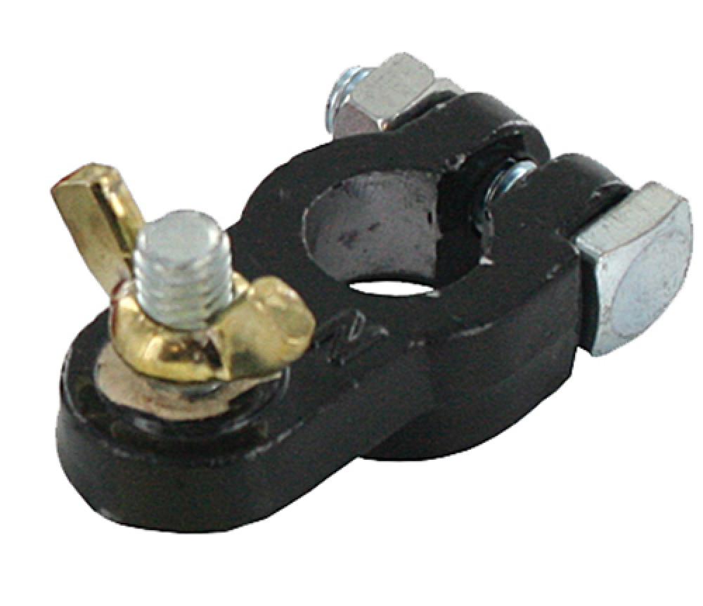 BATT TERM WING-NUT LEAD NEGATIVE 5/16&#34; BLACK 10PK