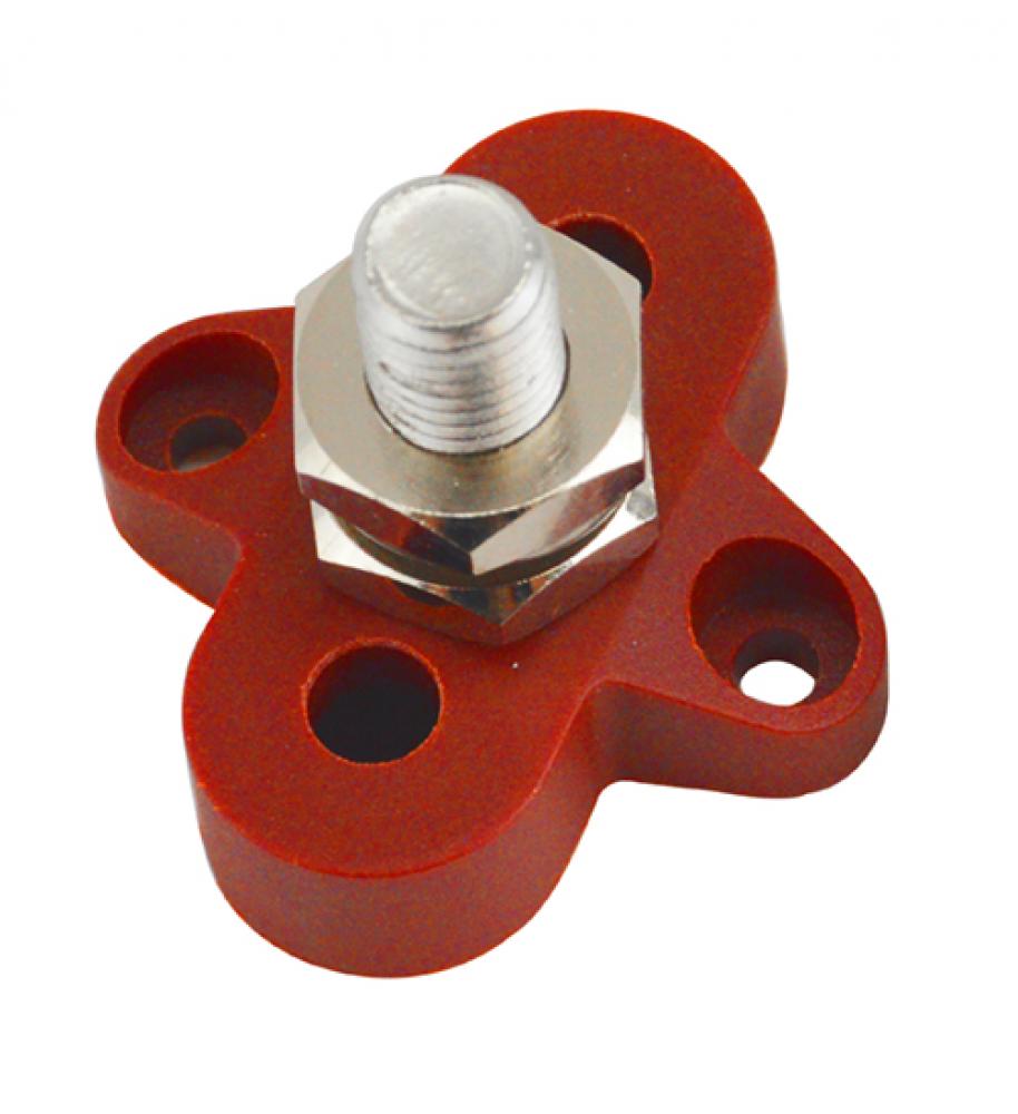 BATT POWER DISTRIBUTION POST SINGLE RED 3/8