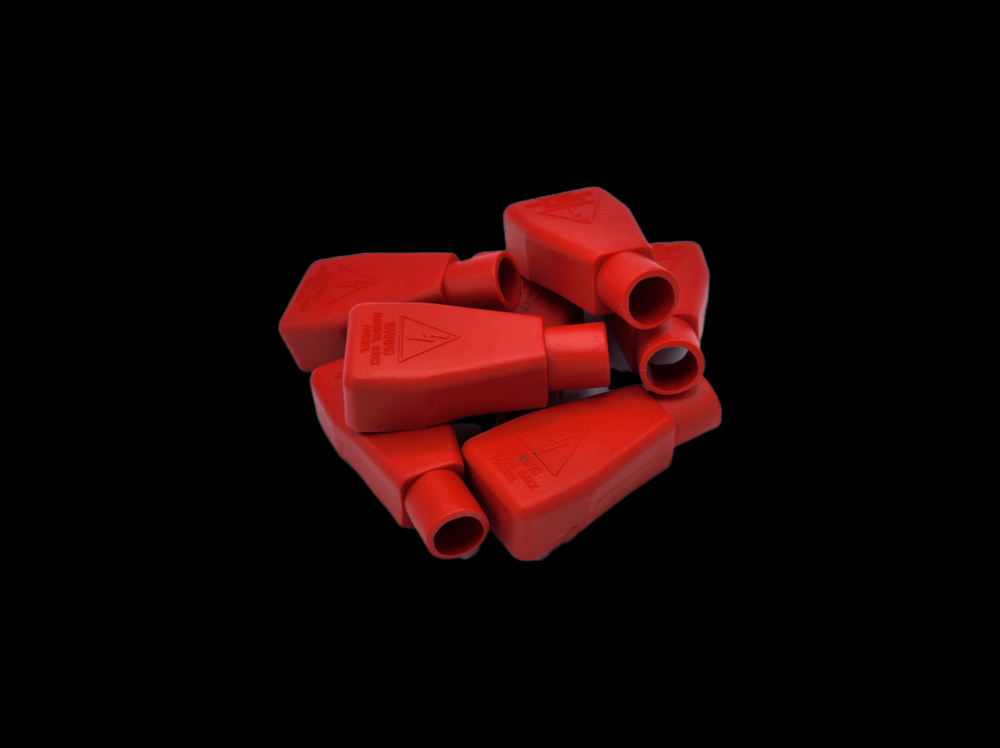 BATT TERM BOOT [STRAIGHT] 1/0-2/0GA RED 10PK