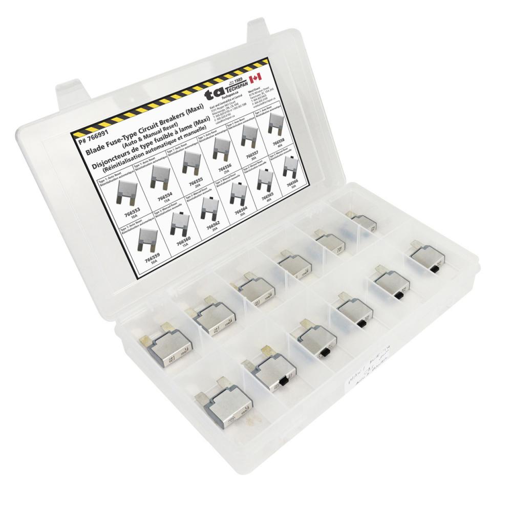 12PC Maxi Blade-Type Circuit Breaker Assortment Kit - (Mini Flip Kit Series)